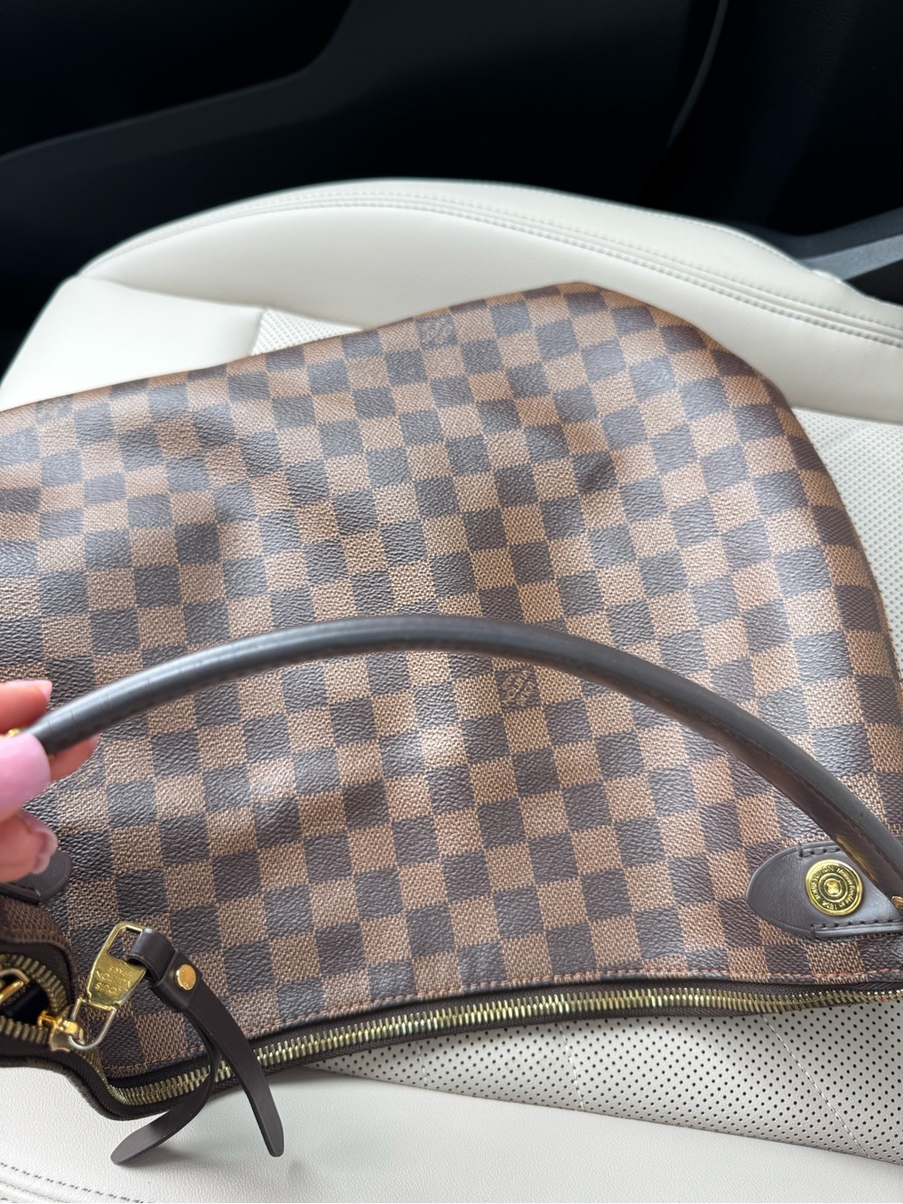 Louis Vuitton Duomo Hobo Ebene Damier Shoulder Bag - Picture 8 of 14